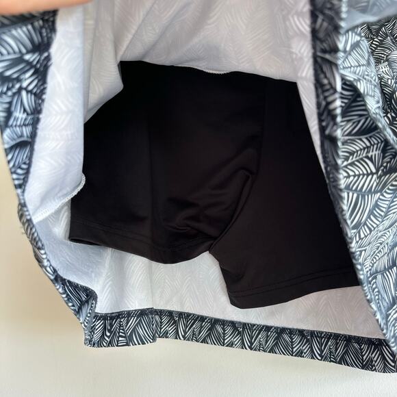 Daily Sports Patterned Layered Mid Rise Pull On Golf Skort Black L - Picture 6 of 6